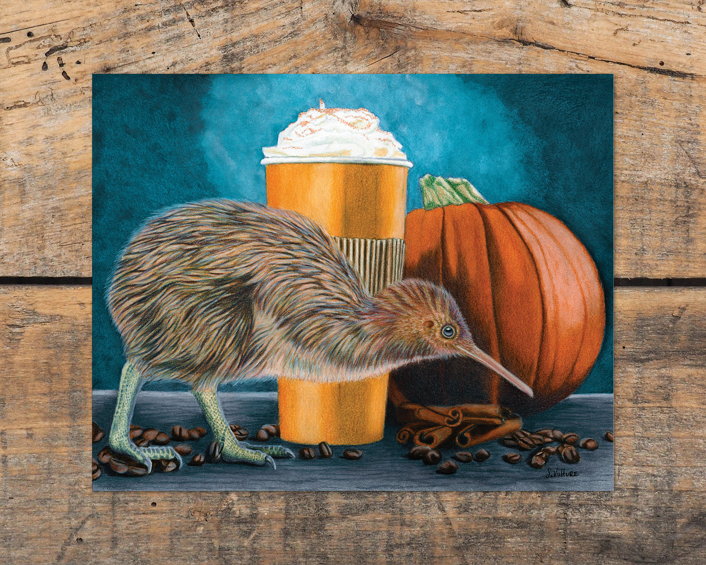 Pumpkin Spiced Kiwi | Art Print