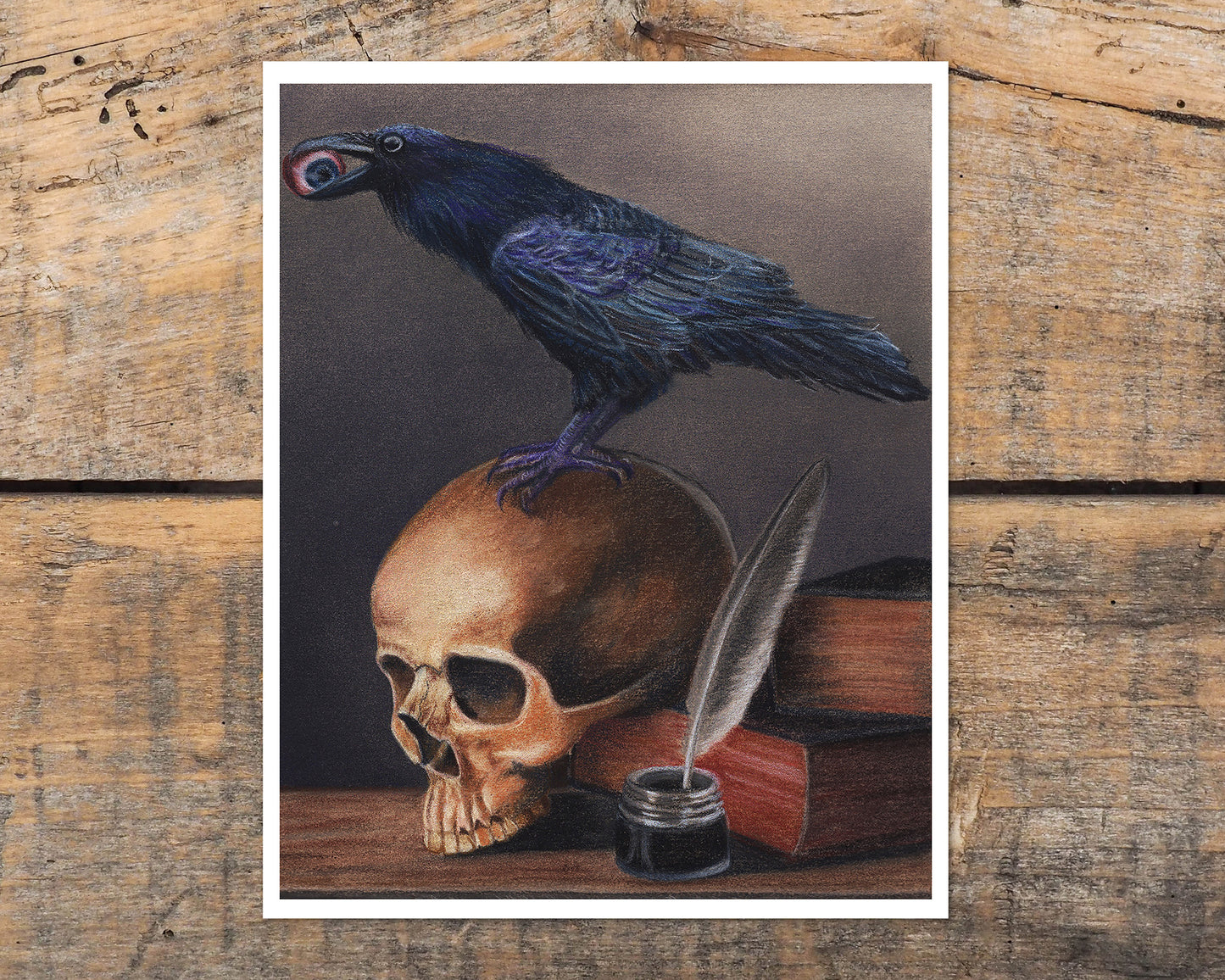 Memento Mori | Raven and Skull | Art Print