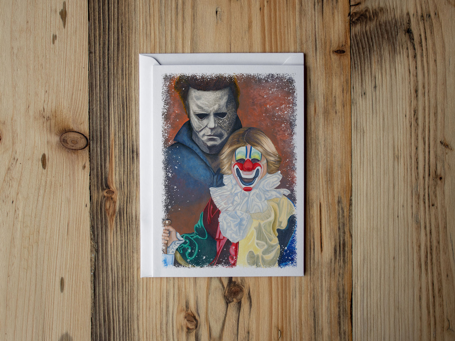 Michael Myers double portrait | Halloween | Notecard